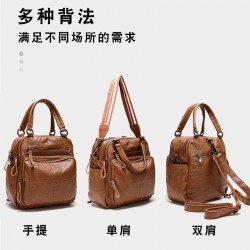 2025 New Multi-Functional Bag for Women - Convertible Top-Handle, Crossbody & Backpack, Genuine Leather Retro Handbag