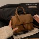 2025 New Retro Wooden Handle Tote Bag for Women - Large Capacity, Single Shoulder & Crossbody Stylish Handbag