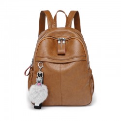 New Trendy Korean Style Genuine Leather Backpack - Casual Student School Bag & Travel Bag for Women