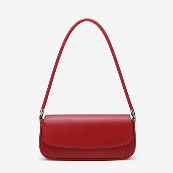 2025 New Red French Baguette Bag - Stylish Work Clutch, Wedding Bridal Bag, Crossbody & Single Shoulder