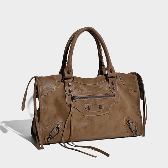 2025 New Fashion Top-Handle Bag - Niche High-End Fringed Messenger Bag, Large Capacity Business Crossbody