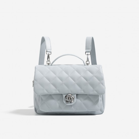 2025 New Chanel-Style Quilted Backpack for Women - Fashionable, Large Capacity, Convertible Top-Handle Briefcase