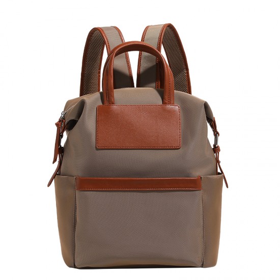 Niche High-End Commuter Backpack - Fashion Versatile Lightweight Large Capacity Nylon Oxford Canvas Top-Handle Bag