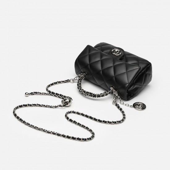 2025 Autumn Winter New Chanel-Style Quilted Chain Bag - Fashion Versatile Minimalist Crossbody & Top-Handle