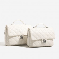 2025 New Chanel-Style Quilted Backpack for Women - Fashionable, Large Capacity, Convertible Top-Handle Briefcase