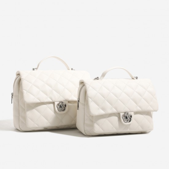 2025 New Chanel-Style Quilted Backpack for Women - Fashionable, Large Capacity, Convertible Top-Handle Briefcase
