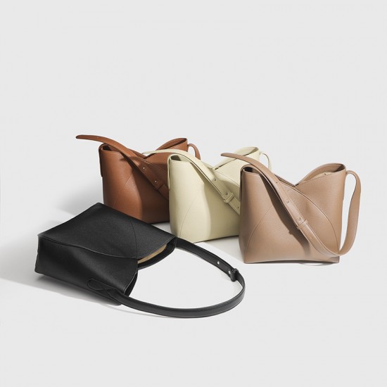 Autumn Winter Niche New Crossbody Bag - Large Capacity Casual High-End Work Bucket & Top-Handle Bag