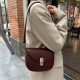 2025 Autumn Winter New Soft Leather Crossbody Bag - Fashion Versatile Wide-Strap Half-Moon Saddle Bag
