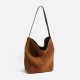 Autumn Winter New High-Quality Suede Bag - Large Capacity Bucket Tote, Versatile Work Bag