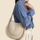 2025 Autumn New Soft Leather Niche Luxury Bag - Large Capacity Saddle Bag, Single Shoulder & Crossbody Bucket Bag