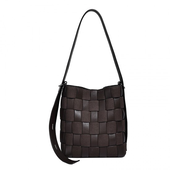 New Retro Woven Bag - Niche High-End Large Capacity Commuter Bucket Bag, Underarm & Crossbody