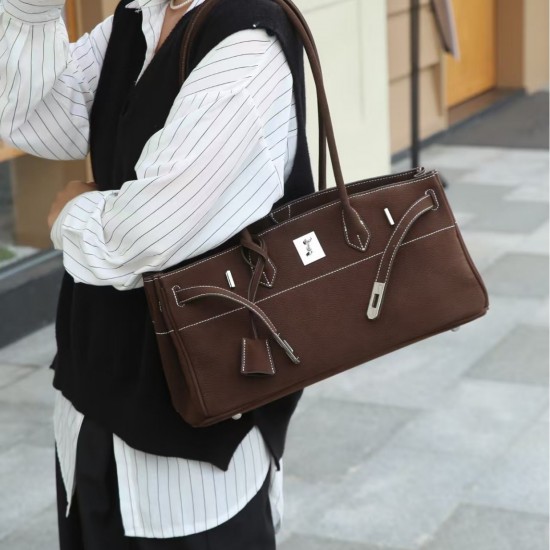 2025 Autumn Winter New Birkin Bag for Women - Niche High-End Large Capacity Underarm & Tote Bag