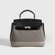 2025 High-End Birkin Bag - Retro Canvas & Leather Patchwork, Large Capacity Commuter Crossbody & Top-Handle