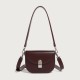 2025 Autumn Winter New Soft Leather Crossbody Bag - Fashion Versatile Wide-Strap Half-Moon Saddle Bag