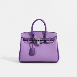 2025 New High-End Birkin Bag - Litchi Grain Color Block Kelly Tote, Large Capacity Crossbody & Top-Handle