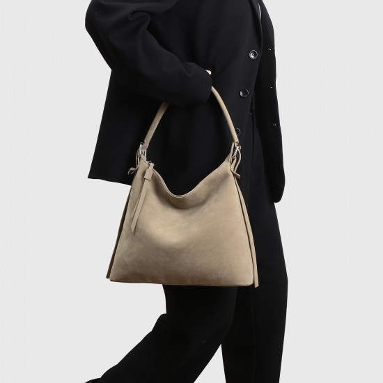 2025 New Suede Leather Hobo Bag - Fashion Large Capacity Commuter Crossbody & Tote Bag for Women