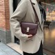 2025 Autumn Winter New Soft Leather Crossbody Bag - Fashion Versatile Wide-Strap Half-Moon Saddle Bag