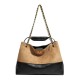 2025 New Color Block Suede Chanel-Style Bag - Quilted Chain Underarm Bag, Top-Handle & Crossbody Bucket Bag