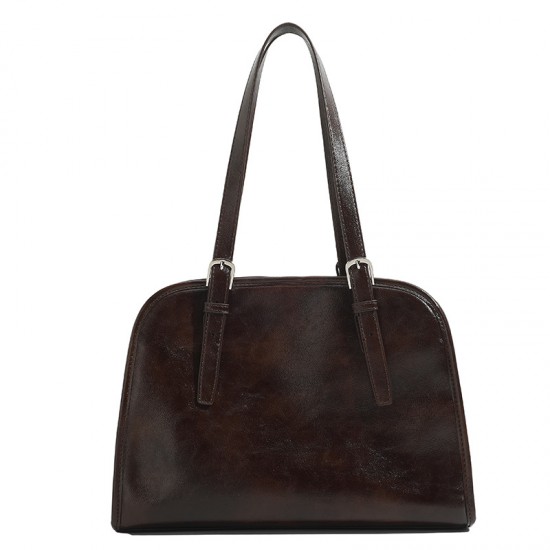 2025 Autumn Winter New Niche 元宝 Bowling Bag - Retro Large Capacity Work Crossbody & Top-Handle Bag