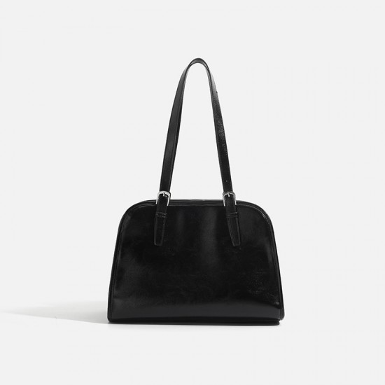 2025 Autumn Winter New Niche 元宝 Bowling Bag - Retro Large Capacity Work Crossbody & Top-Handle Bag