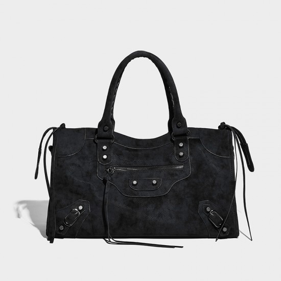 2025 New Fashion Top-Handle Bag - Niche High-End Fringed Messenger Bag, Large Capacity Business Crossbody