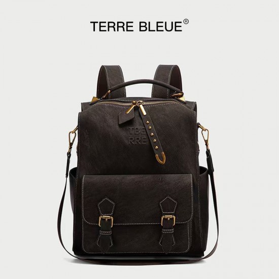 2025 New Vintage British Style Backpack for Women - Minimalist Fashion School Bag, Trendy Travel Bag for College Students