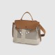 2025 New Soft Leather Kelly Tote Bag - Canvas Patchwork Women's Bag, Large Capacity, Crossbody & Top-Handle Birkin Style