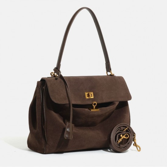 Autumn Winter New Commuter Large Bag for Women - Fashion Suede Elegant Retro Trendy Tote & Underarm Bag