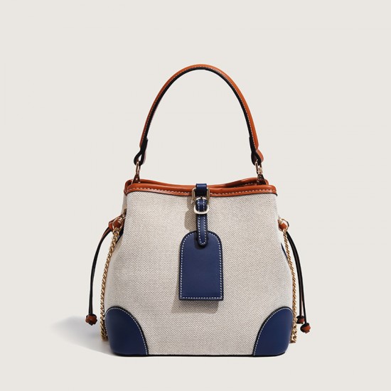 2025 New Color Block Bucket Bag - Niche High-End Unique Design, Women's Top-Handle & Crossbody Bag