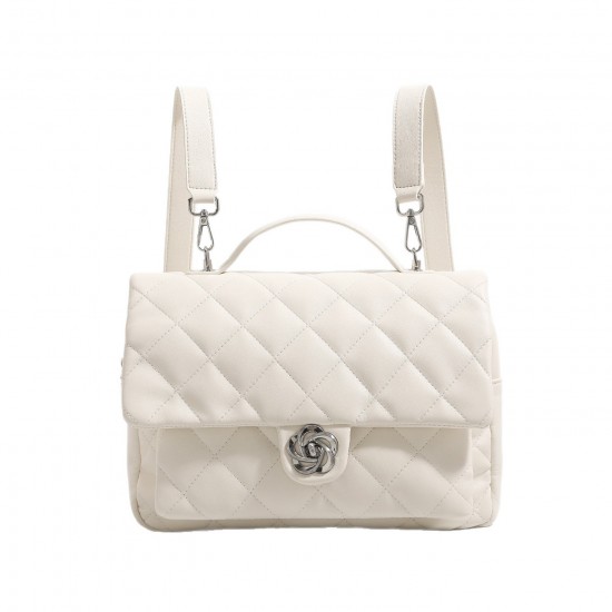 2025 New Chanel-Style Quilted Backpack for Women - Fashionable, Large Capacity, Convertible Top-Handle Briefcase