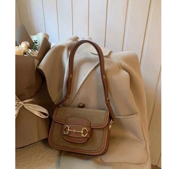 Morandi Color Saddle Bag - Retro Women's Bag, 2025 Autumn Winter New Fashion Crossbody Bag