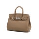 2025 New Silver Buckle Litchi Grain Birkin Bag - European Classic Soft Leather, Large Capacity Crossbody & Top-Handle