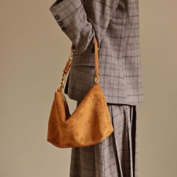 2025 Autumn Winter New Suede Underarm Bag - Niche High-End Minimalist Large Capacity Tote Bag for Women