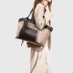 2025 Autumn Winter New Color Block Fleece Tote Bag - European Retro Fashion Top-Handle & Underarm Bag