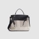 2025 High-End Birkin Bag - Retro Canvas & Leather Patchwork, Large Capacity Commuter Crossbody & Top-Handle