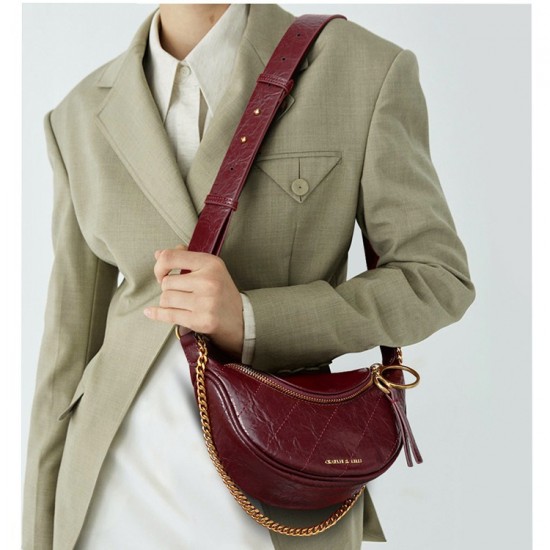 2025 Autumn Winter New Waist Bag for Women - Pleated Fanny Pack, Versatile Limited-Edition Circle Handle Crossbody