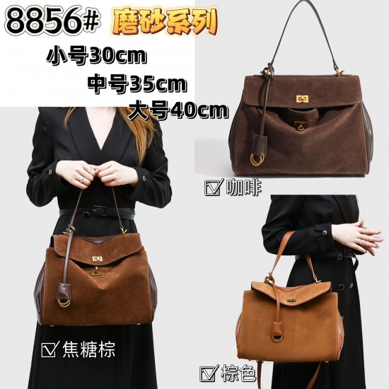 2025 New Rodeo Kelly Bag - Smooth Calfskin Top-Handle Bag for Women, Underarm Clutch with Lock, Work Tote