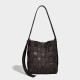 New Retro Woven Bag - Niche High-End Large Capacity Commuter Bucket Bag, Underarm & Crossbody
