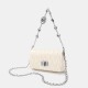 2025 New Pleated Women's Bag - Niche Design Crystal Chain Mini Shoulder Bag, Underarm Crossbody