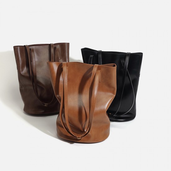 Autumn Winter New Niche Slouchy Bucket Bag - Large Capacity "Mallard" Style Underarm & Tote Bag