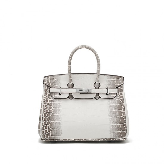 2025 New Himalayan Color Birkin Bag - Gradient Crocodile Print, Large Capacity Luxury Work Bag for Women