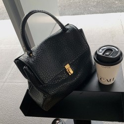 2025 Spring Summer New Minimalist Soft Leather Tote Bag - High-End Large Capacity Work Top-Handle & Crossbody