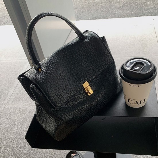 2025 Spring Summer New Minimalist Soft Leather Tote Bag - High-End Large Capacity Work Top-Handle & Crossbody