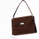 Autumn Winter New Suede Genuine Leather Kelly Bag - Trendy Versatile Crossbody, Large Capacity Top-Handle