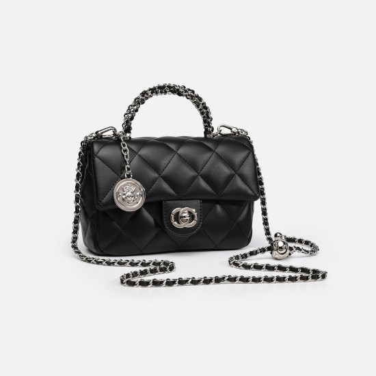 2025 Autumn Winter New Chanel-Style Quilted Chain Bag - Fashion Versatile Minimalist Crossbody & Top-Handle