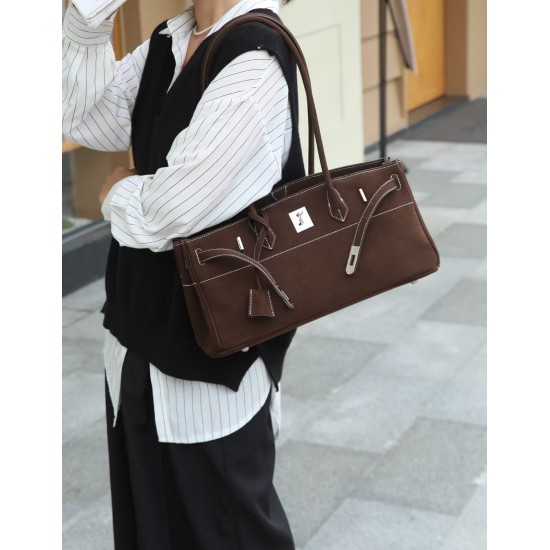 2025 Autumn Winter New Birkin Bag for Women - Niche High-End Large Capacity Underarm & Tote Bag