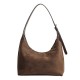 Autumn Winter New Large Capacity Women's Bag - Versatile Casual Suede Retro Crossbody Bucket Bag