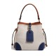 2025 New Color Block Bucket Bag - Niche High-End Unique Design, Women's Top-Handle & Crossbody Bag