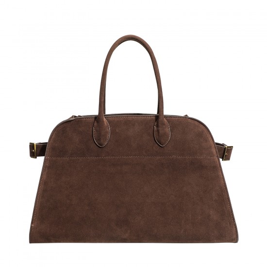 2025 Autumn Winter New Suede Leather Tote Bag for Women - Genuine Leather, Large Capacity, Versatile Work Bag, Single Shoulder & Top-Handle