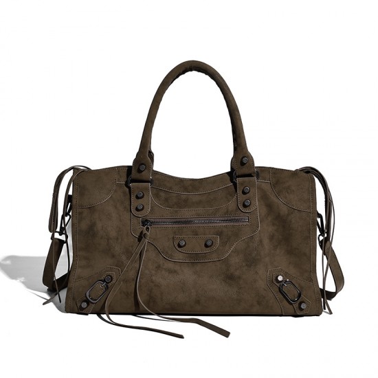 2025 New Fashion Top-Handle Bag - Niche High-End Fringed Messenger Bag, Large Capacity Business Crossbody